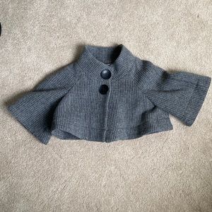 Theory Grey crop cape coat